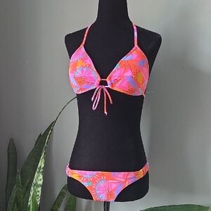 Eidon Pink Floral Bikini Set